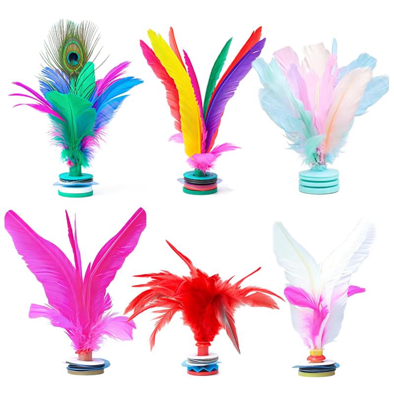 Feather Shuttlecock - 1Pc Shuttlecock Bulu Warna-warni, Shuttlecock Tendangan