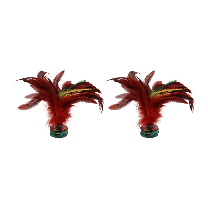 Feather Shuttlecock - A99I-2 Buah Shuttlecock Berwarna-warni, Shuttlecock Bulu