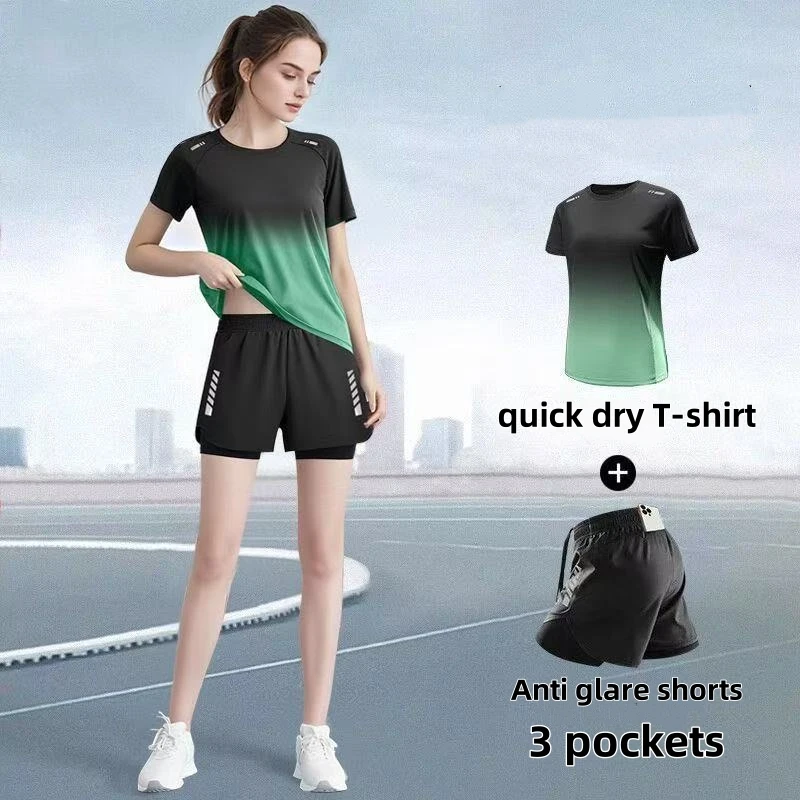 Badminton Jersey - Set pakaian olahraga wanita, celana pendek