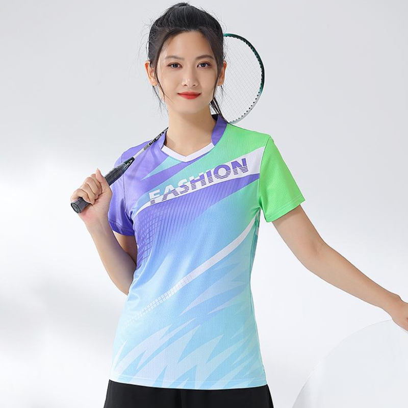 Badminton Jersey - Kemeja Badminton wanita, atasan seragam tenis