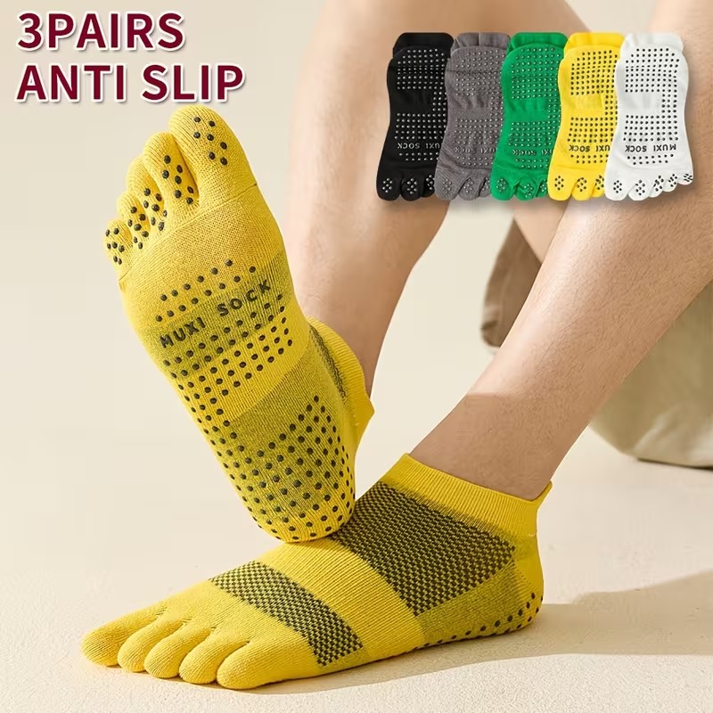 Kaos Kaki Pria 3-Pasang Anti-S - Sports Grip ulasan dan harga
