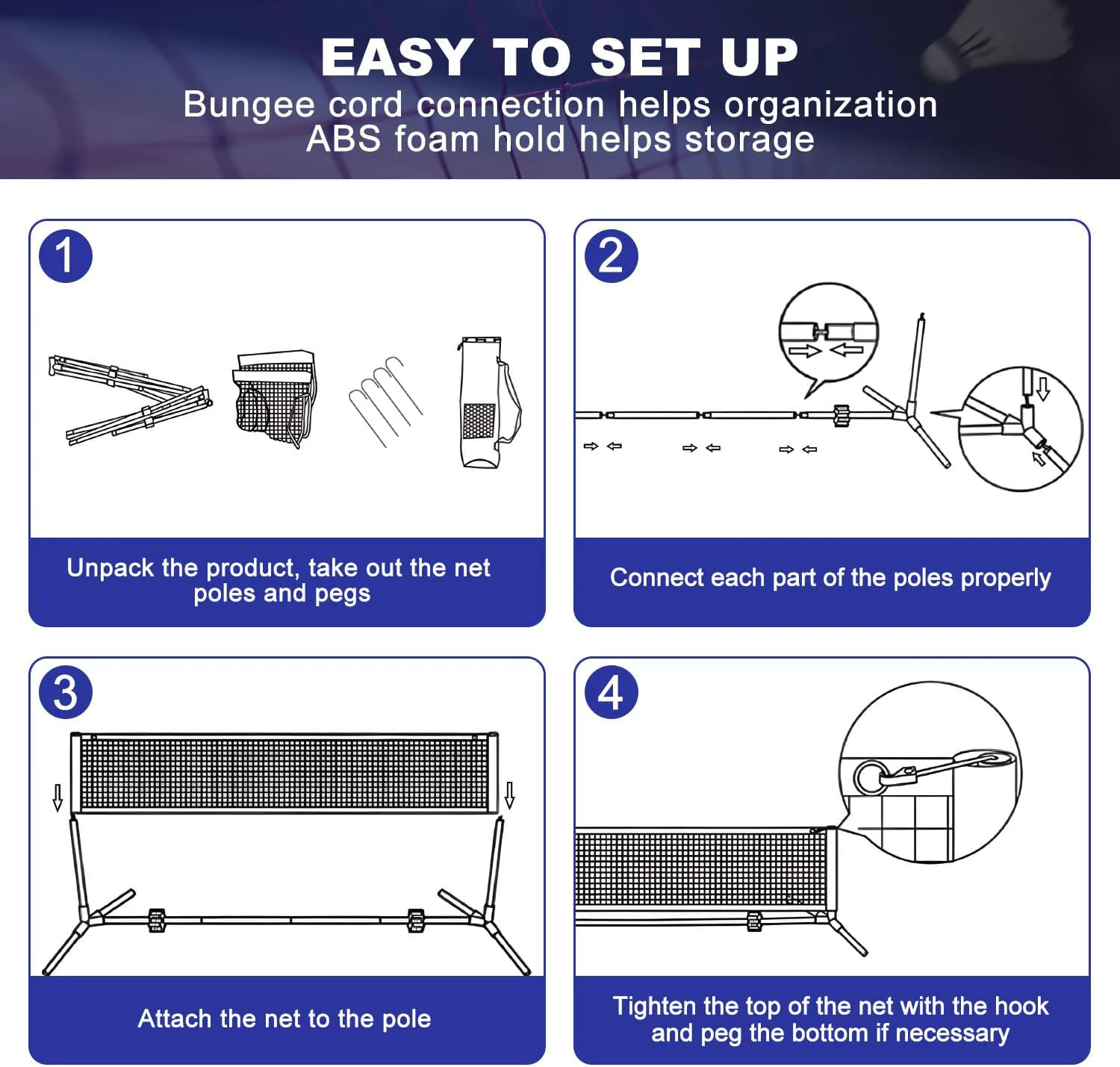 Jaring Olahraga Multifungsi Ba - Badminton Bag ulasan dan harga