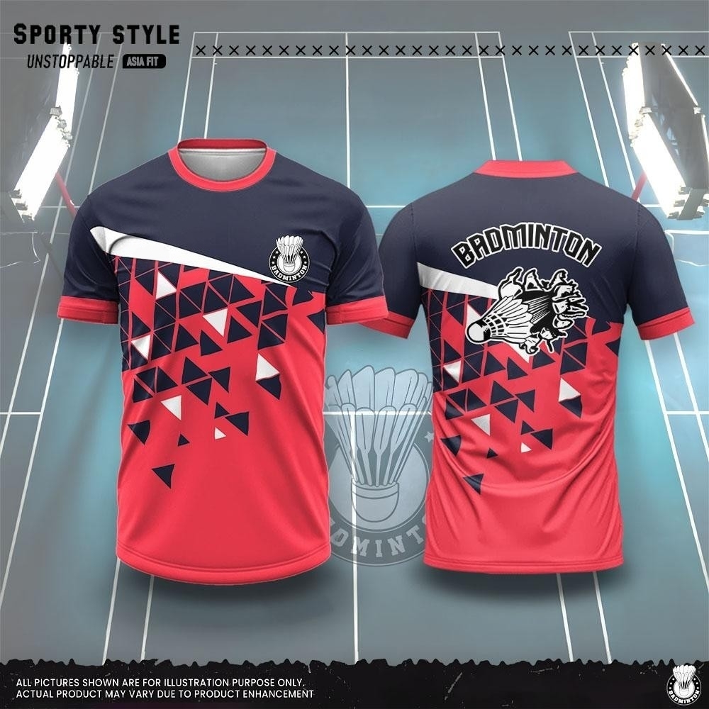 Pakaian Pria Fashion Kaos Badm - Badminton Jersey ulasan dan harga