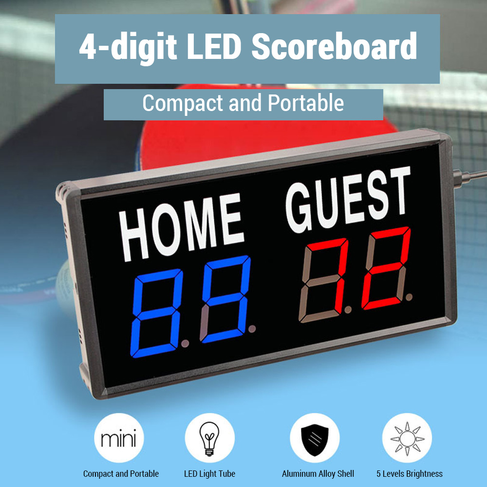 Papan Skor LED 4 Digit Portabe - Scoreboard Digital ulasan dan harga